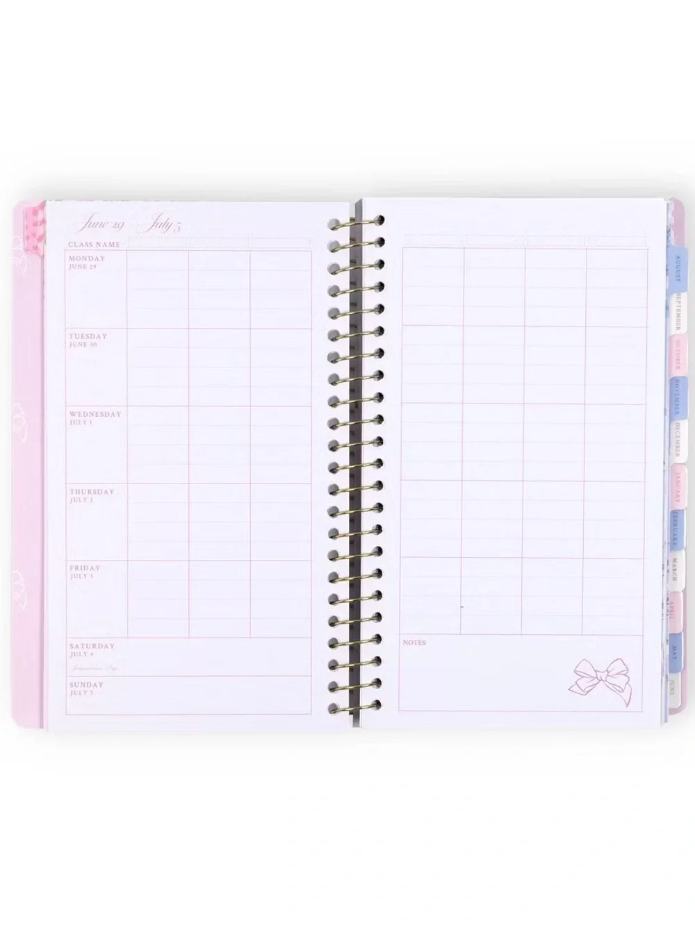 SHIPS DAILY! LoveShackFancy Target Yoobi Monthly Weekly Student Planner 5x8 Pink